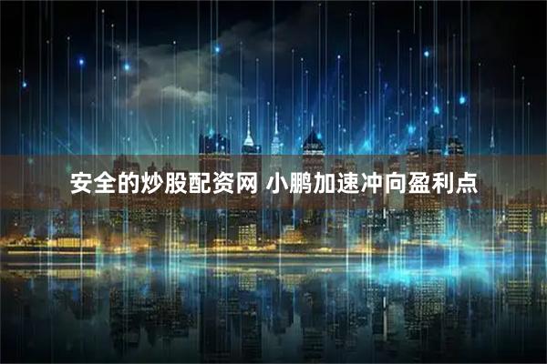 安全的炒股配资网 小鹏加速冲向盈利点